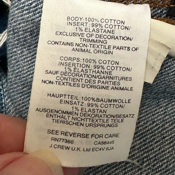 Madewell Color Block Blue Denim Skirt Raw Hem 5 Pocket Styling Zipper Fly - Picture 8 of 11